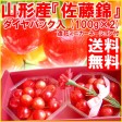 【送料無料】さくらんぼ王国、山形産『佐藤錦 100g×2特製ダイヤパック入』(造花ミニカーネーション付)。母の日到着便 | 日本全国各地の名産品やお土産のお取り寄せモール 風土jp