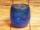 琉球ガラス【泡ハーフタルグラス(青)】沖縄工芸村