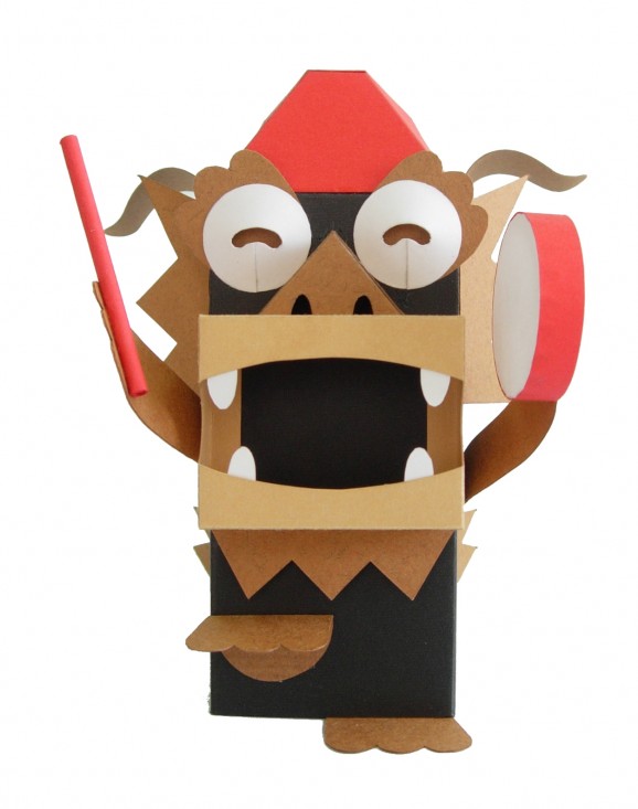 ペーパークラフト【ミニシーサー・エイサー】沖縄土産 画像 | 日本全国各地のお取り寄せモール風土jp