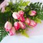春の花ピンクのチューリップの花束