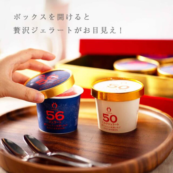VIPボックス赤 あまおうジェラート2種セット(6カップ) | 日本全国各地のお取り寄せモール風土jp