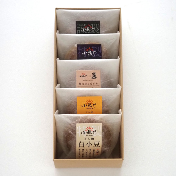 手提袋あり/【母の日ギフト】どら焼き5種(焼き芋・謹製・白小豆・梅・きび)<5個入> 画像 | 日本全国各地のお取り寄せモール風土jp