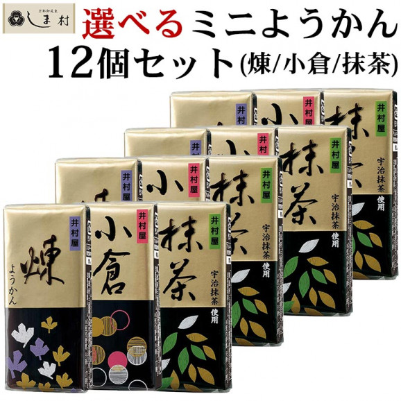 「 3種類から選べる ミニようかん 58g 12個 セット 」 羊羹 ようかん 井村屋 煉 抹茶 小倉 1000円ポッキリ 送料無料 メール便 プチギフト 和 スイーツ 一口サイズ ポスト投函便 母の日 | 日本全国各地のお取り寄せモール風土jp